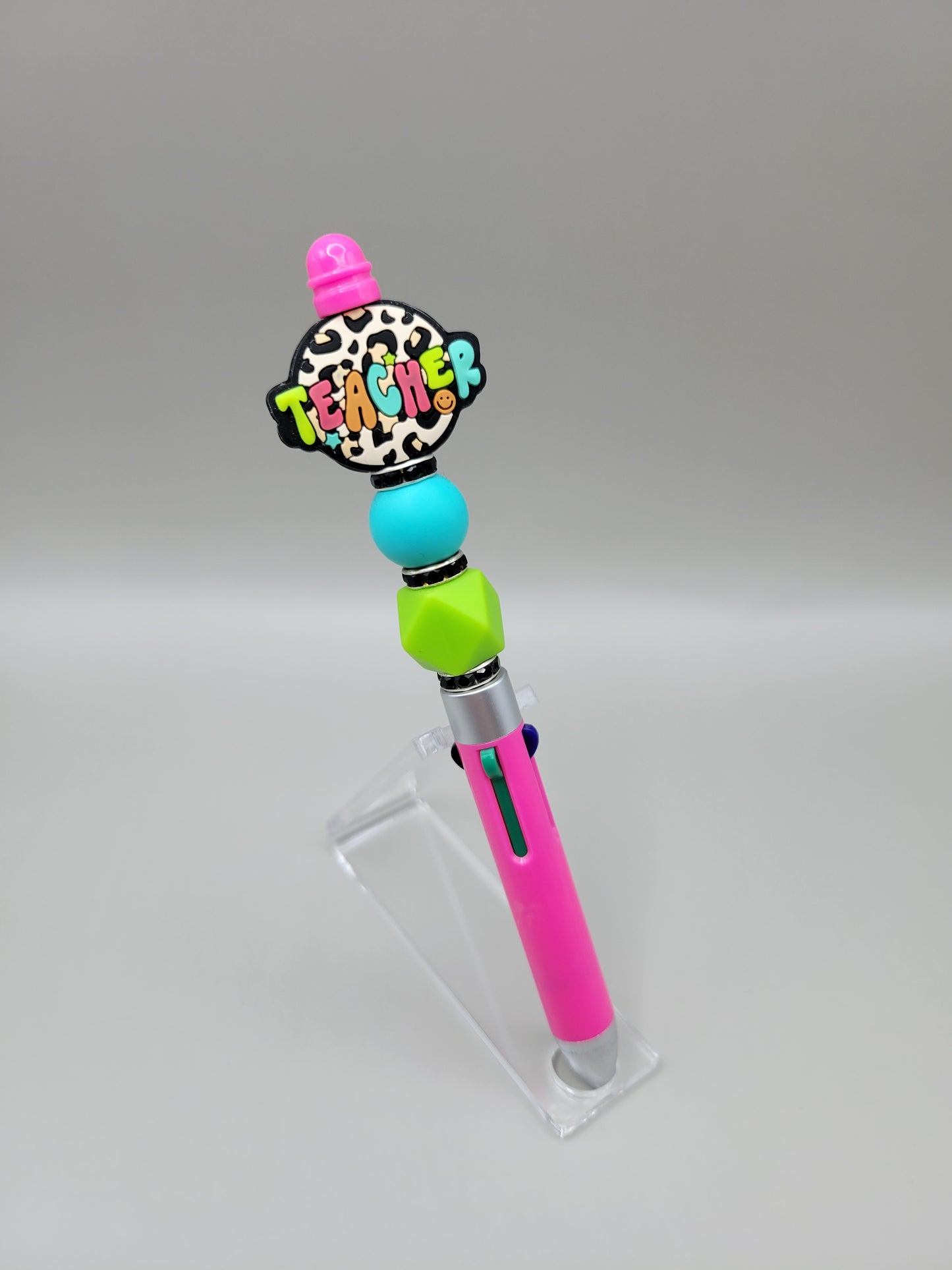 Colorful Leopard Teacher Clicker Pen