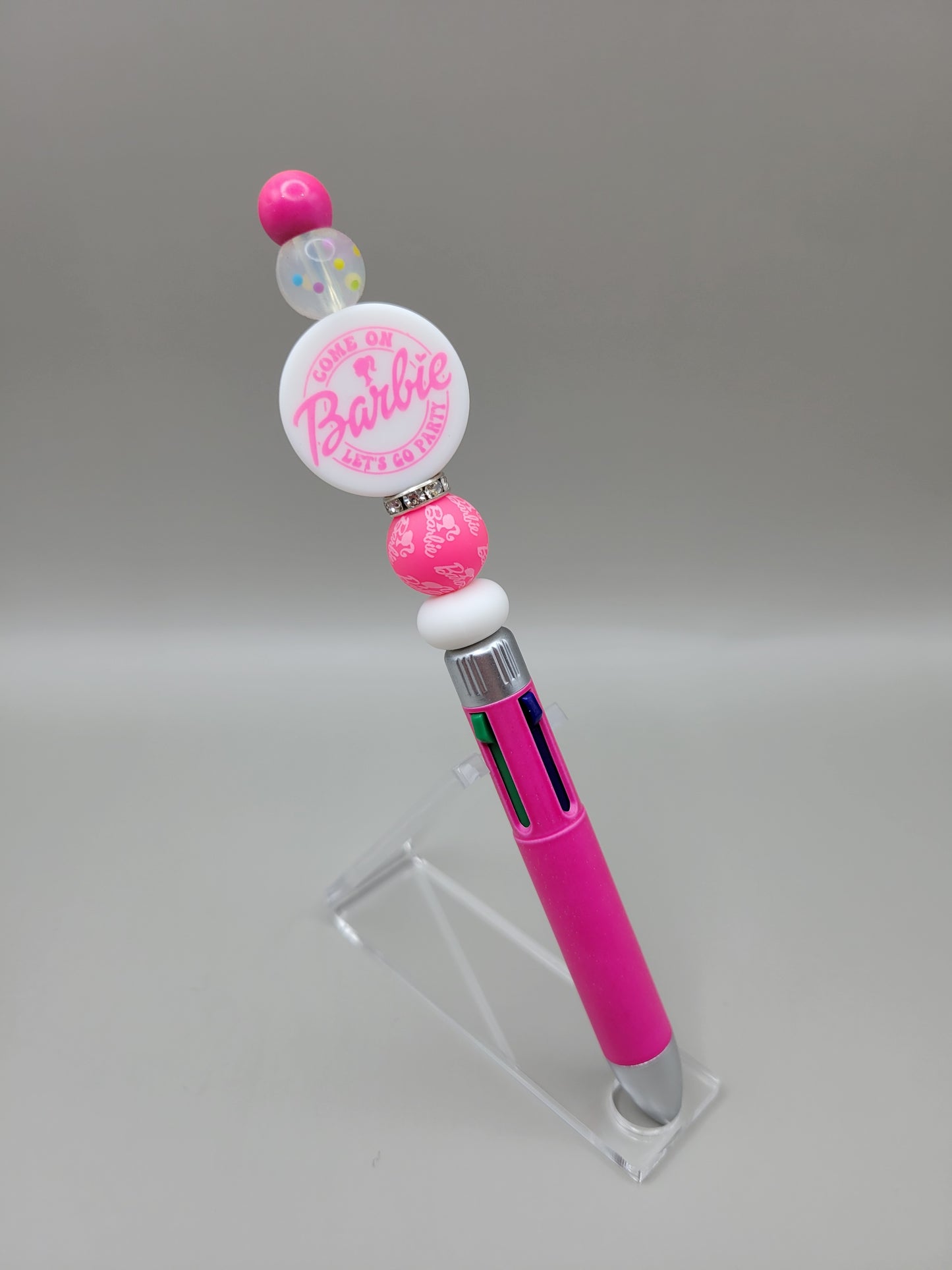 Pink Doll Clicker Pen