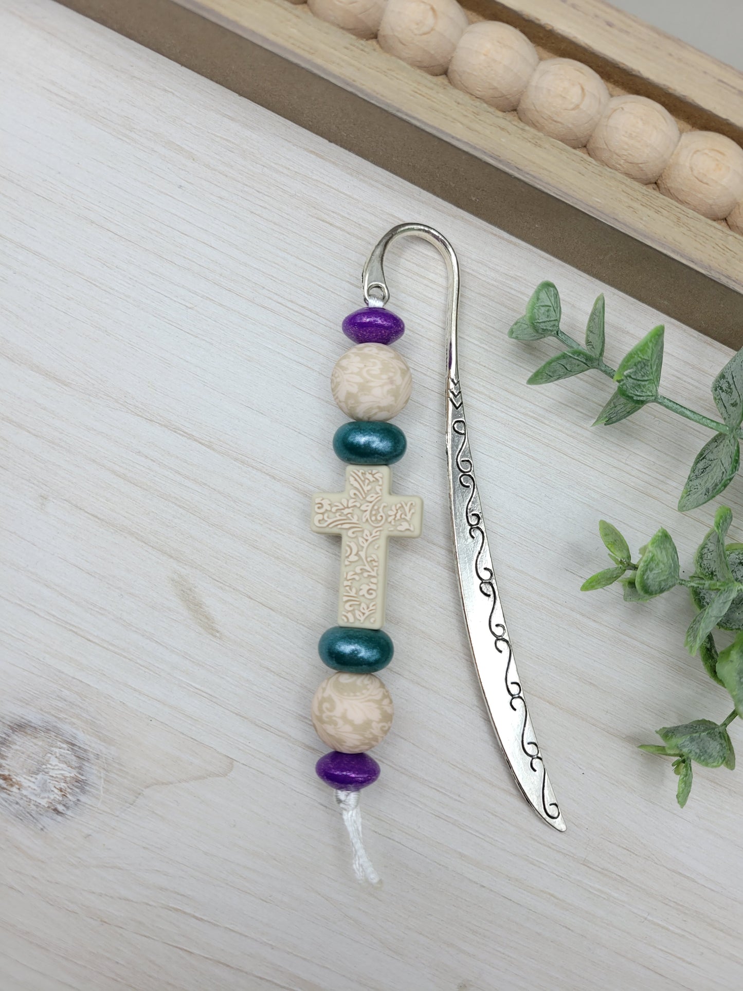 Cream Cross Bookmark