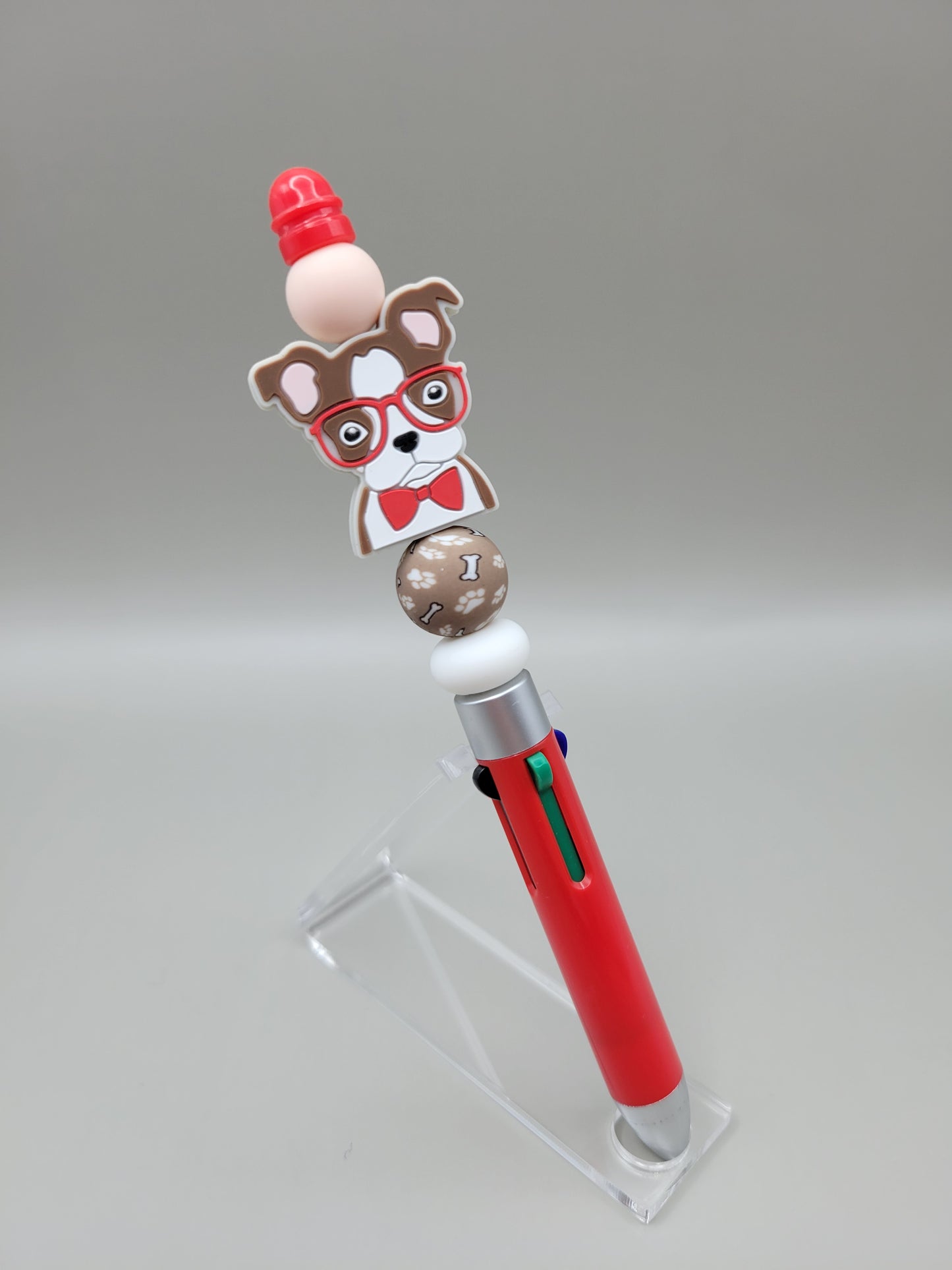 Dog with Bowtie Clicker Pen