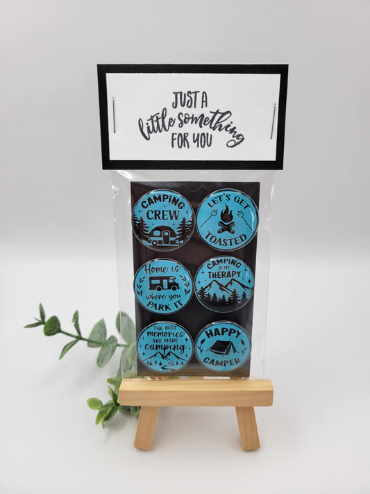 Teal Camping Magnets