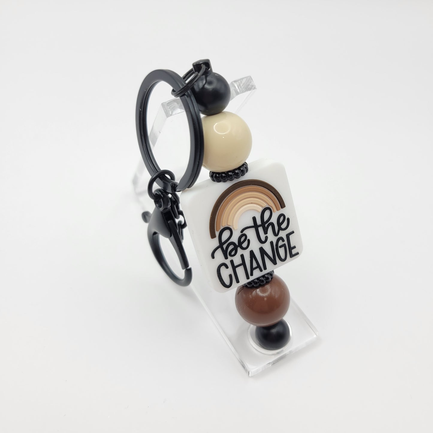 Be the Change Barbell Keychain