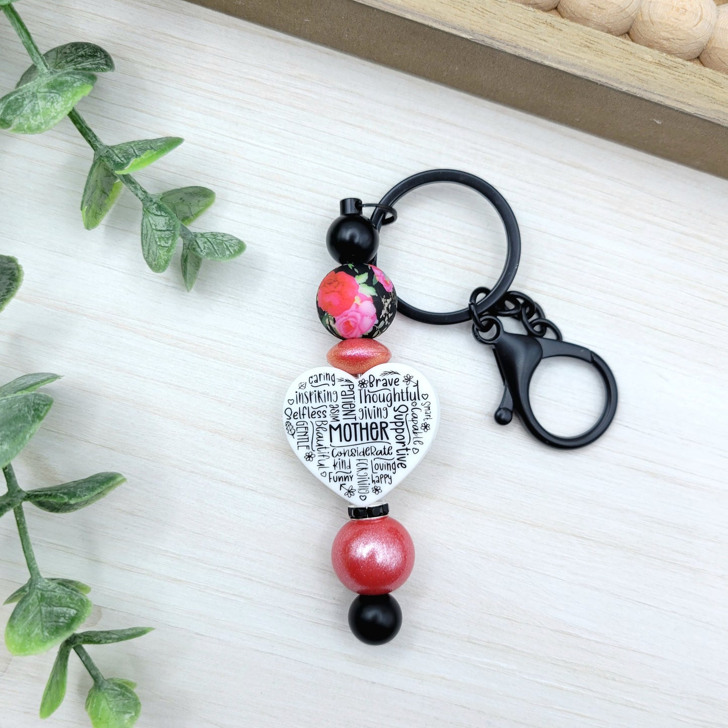 Words of Mother Barbell Keychain