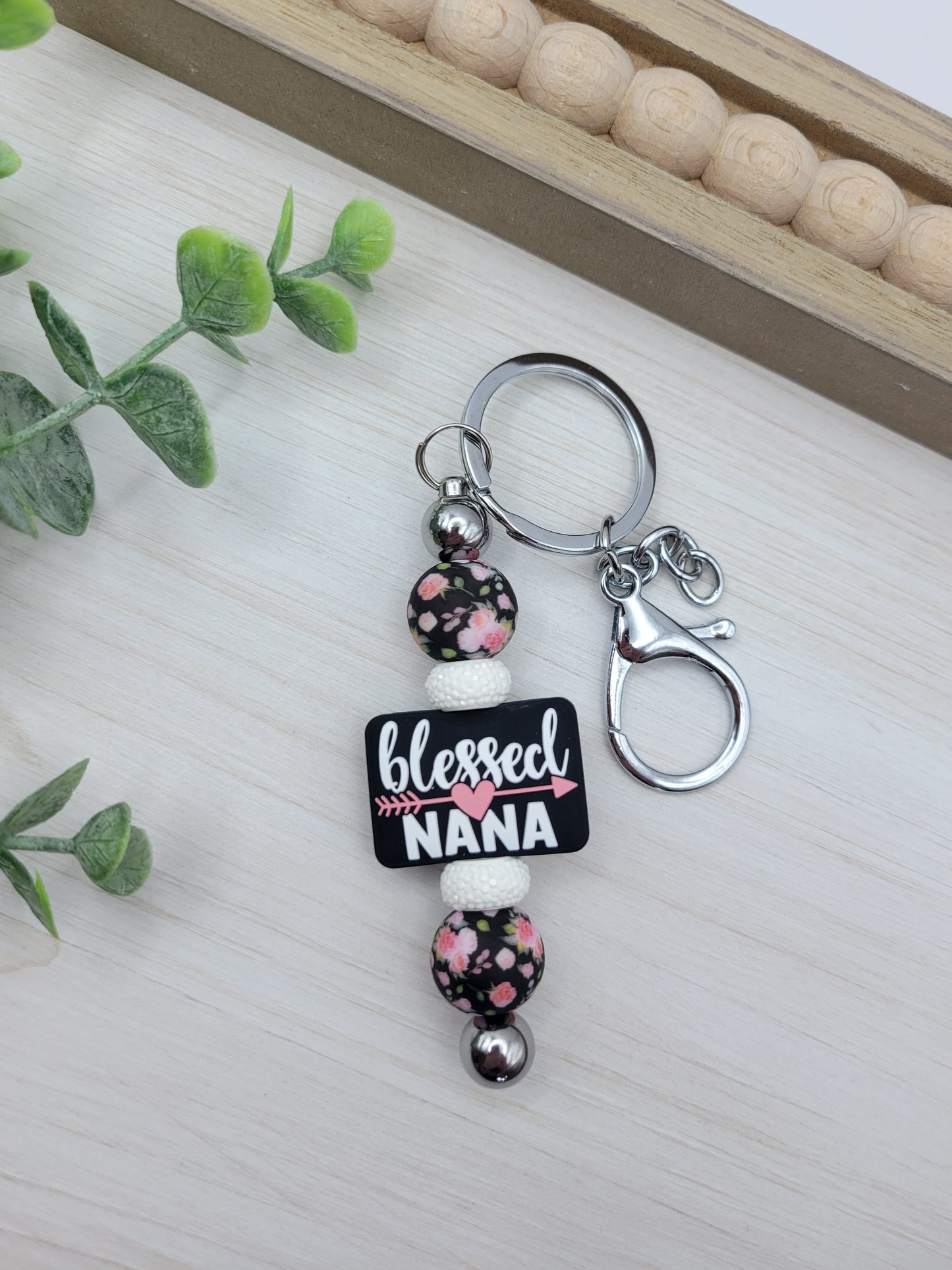 Floral Blessed Nana Keychain