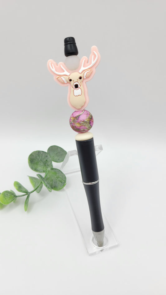 Pink Deer Head Pen