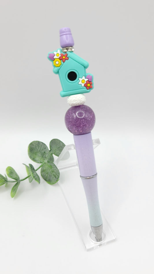 Teal Birdhouse Pen