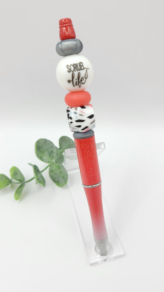 Red Scrub Life Pen