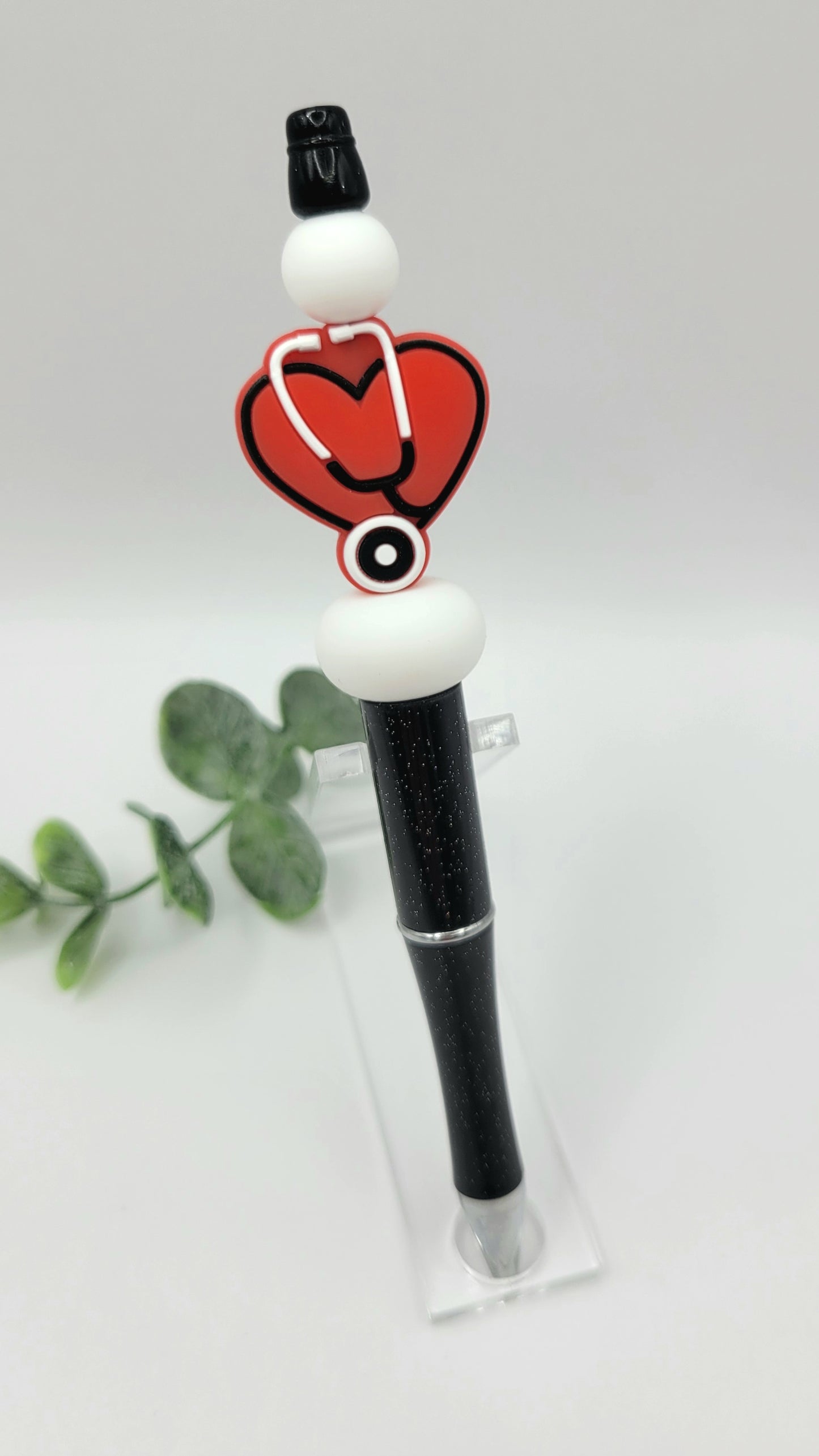 Red Heart Stethoscope Pen