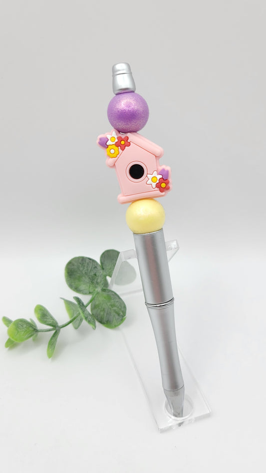 Pink Birdhouse Pen