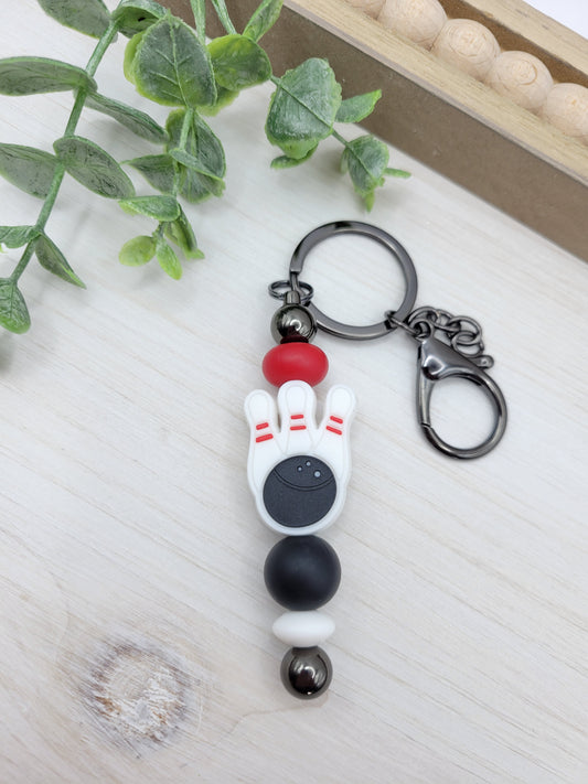 Bowling Barbell Keychain