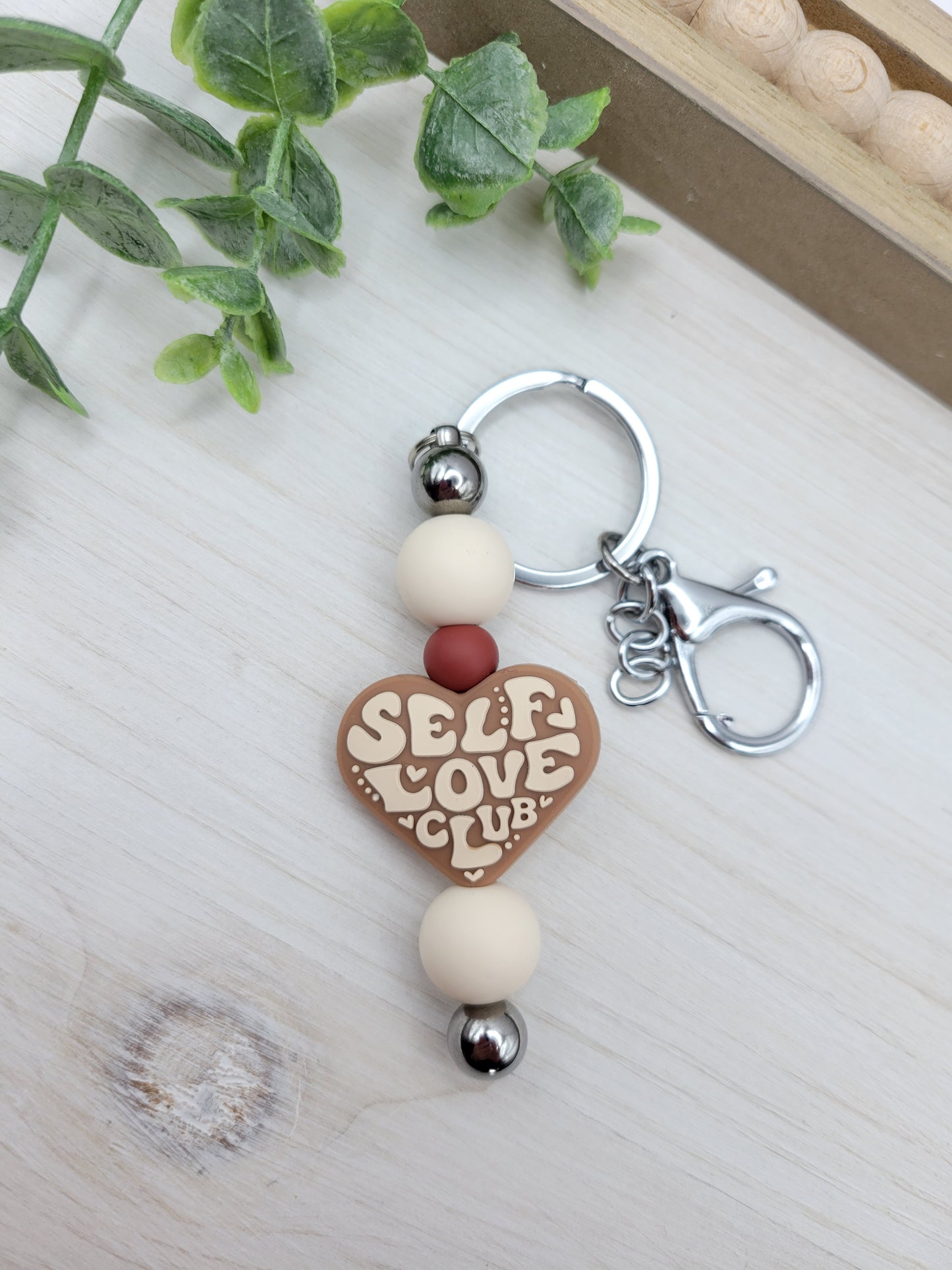 Self Love Club Barbell Keychain