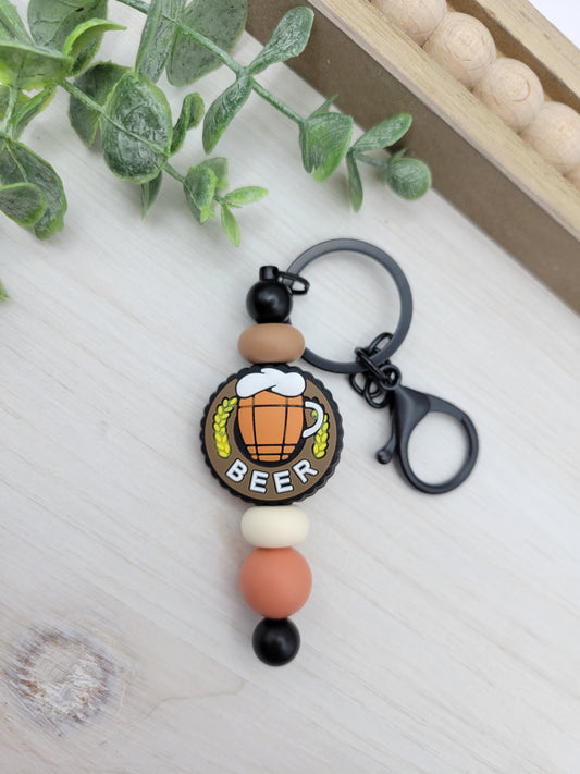 Beer Barbell Keychain