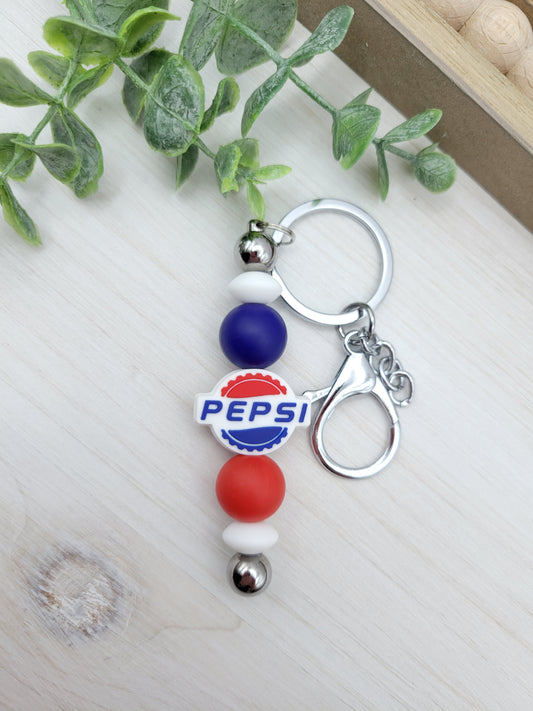 Pepsi Barbell Keychain