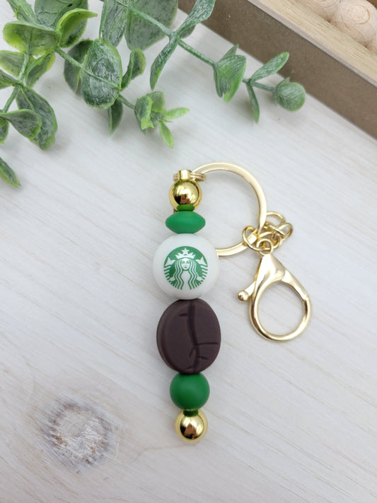 Coffee Bean Barbell Keychain