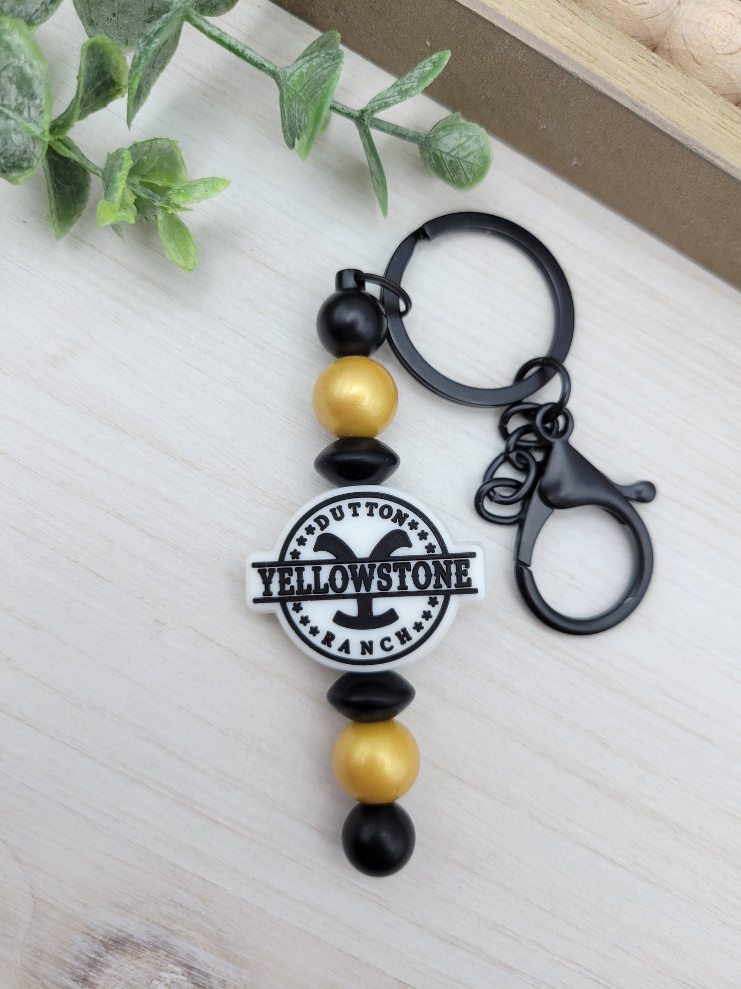 Yellowstone Barbell Keychain