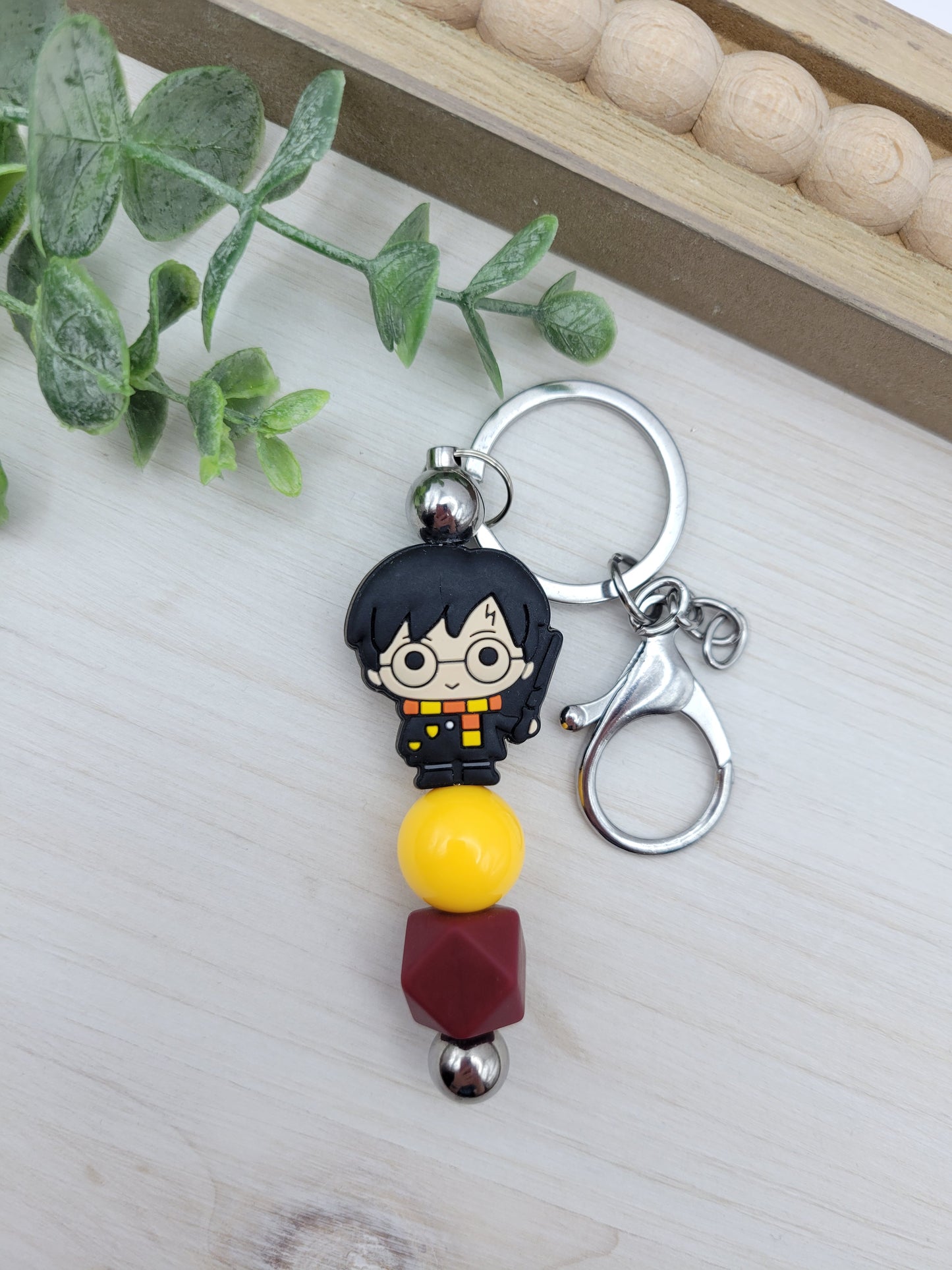 Wizard Boy Barbell Keychain