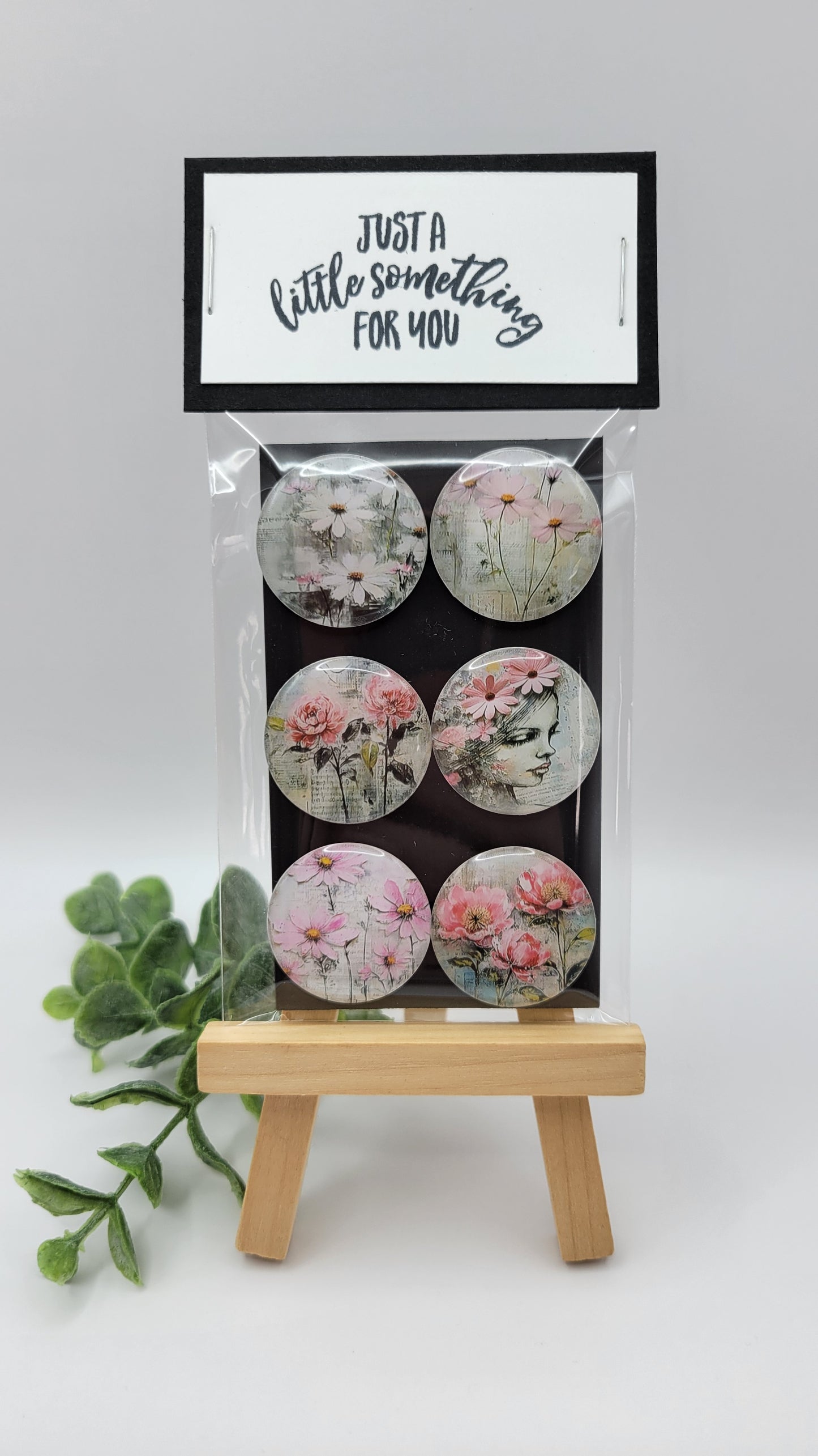 Vintage Pink Flowers Magnets (options)