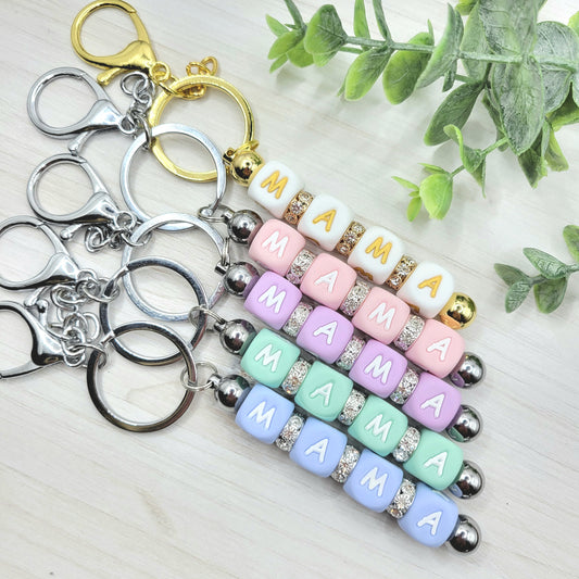 MAMA Barbell Keychain (color options)