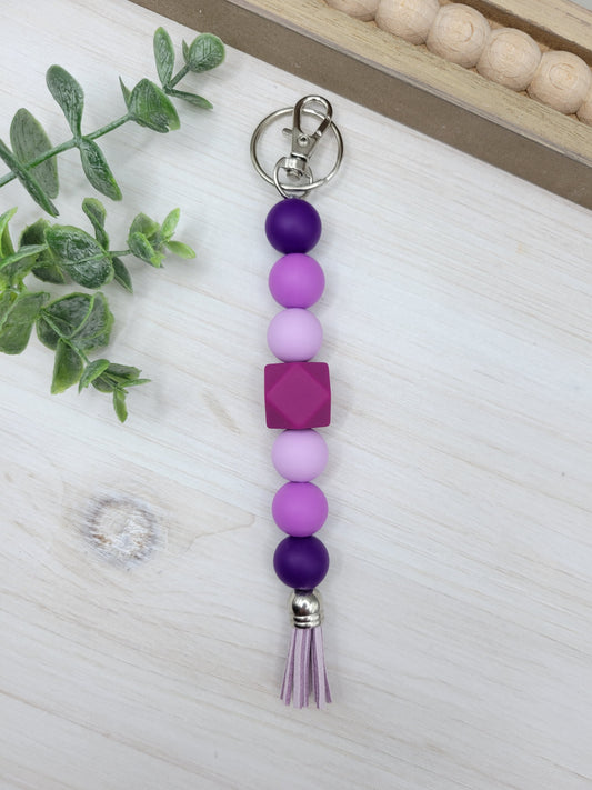 Purple Tassel Keychain