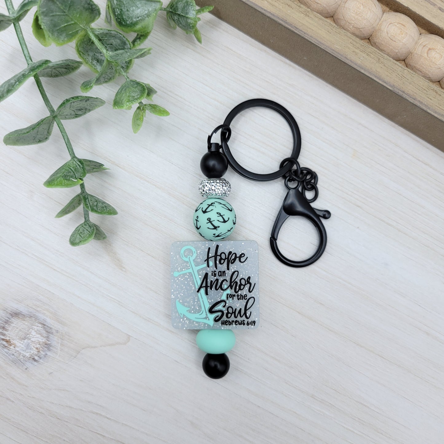 Hope is an Anchor Barbell Keychain