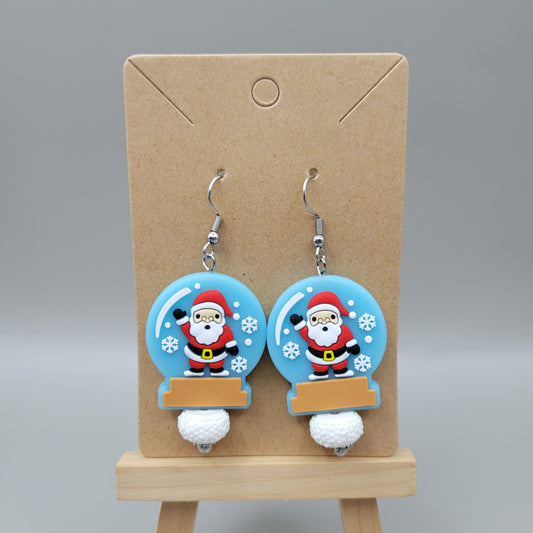 Santa Snowglobe Earrings