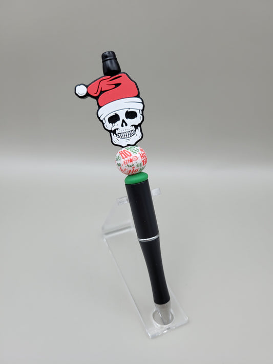 Santa Skull Christmas Pen