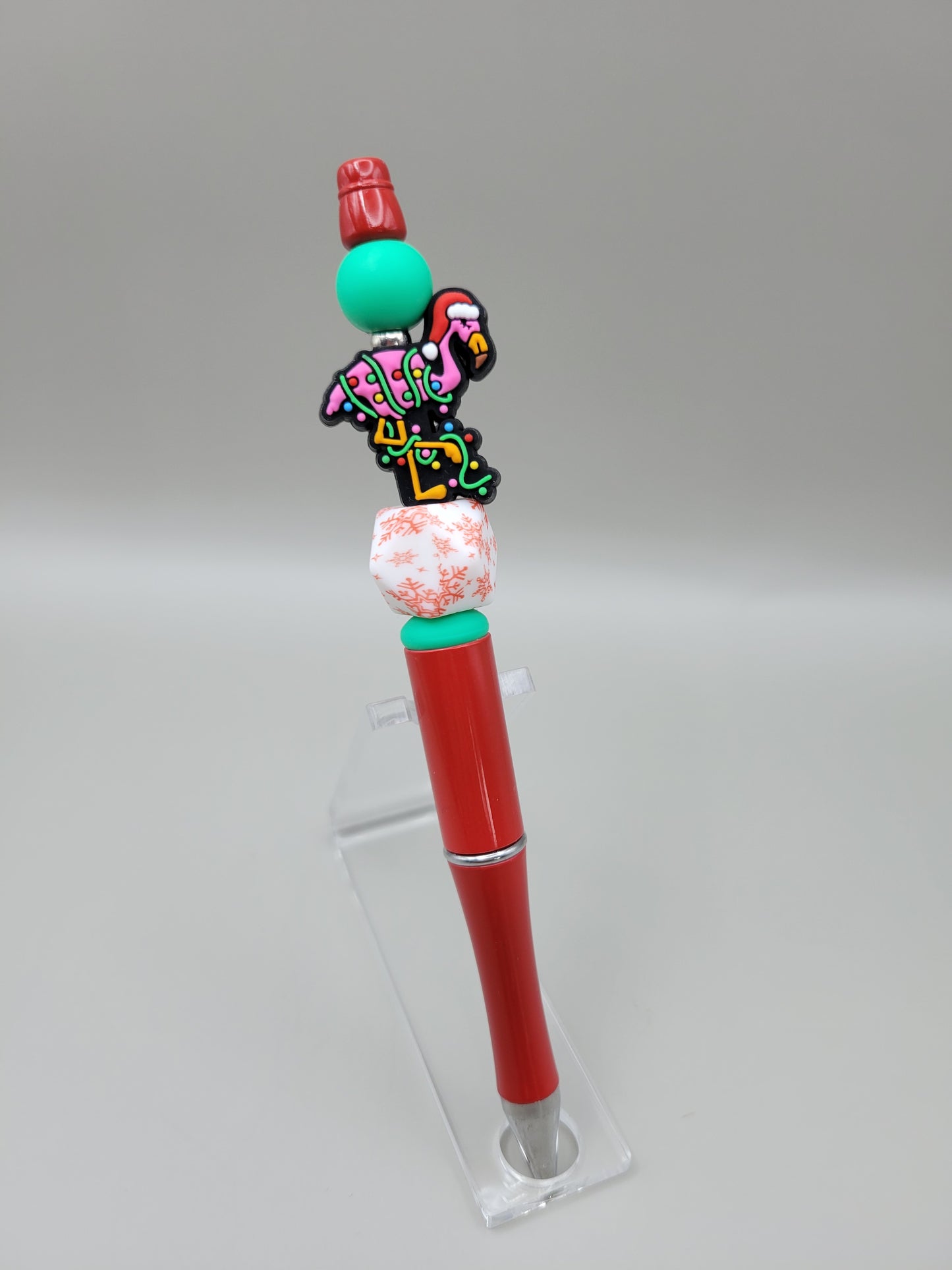 Christmas Lights Flamingo Pen