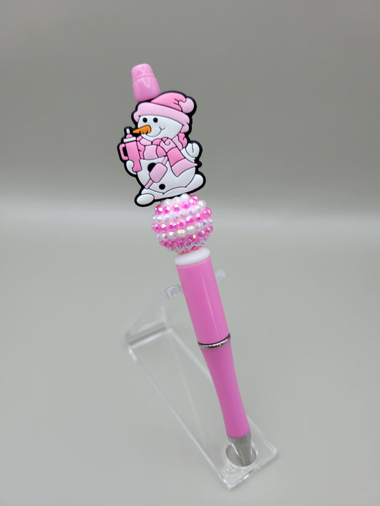 Pink Snowman Pen