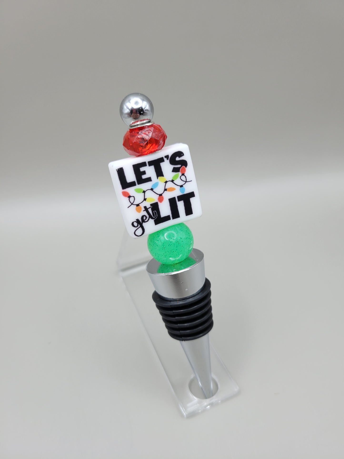 Let's Get Lit Wine Bottle Stopper