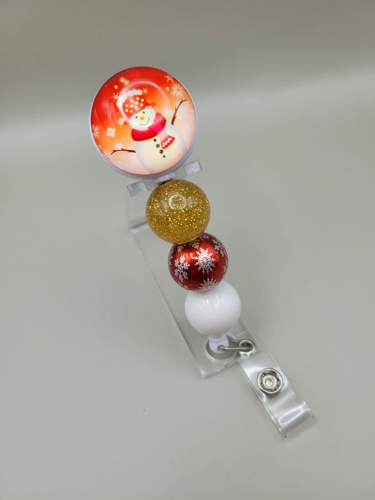 Red Snowman Badge Reel