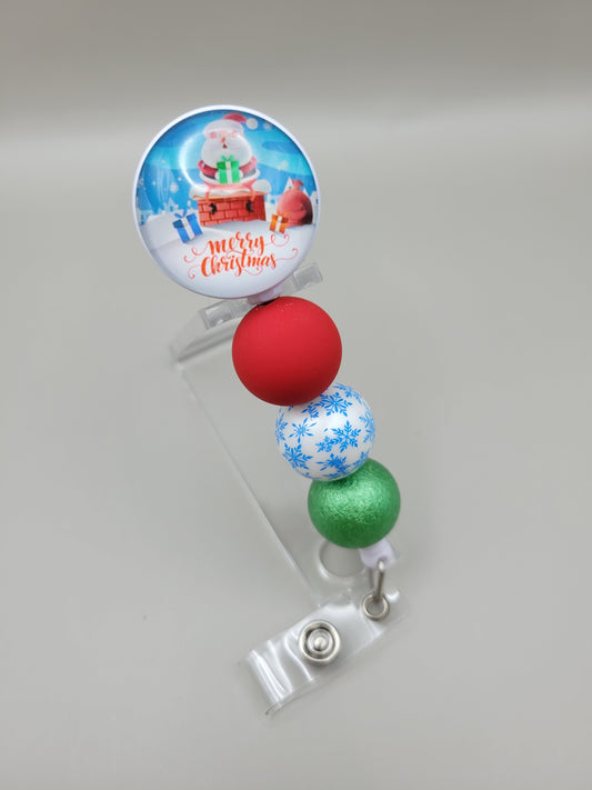 Santa on Chimney Badge Reel