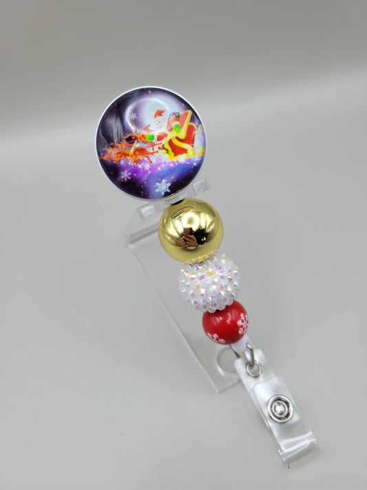 Santa's Sleigh Badge Reel
