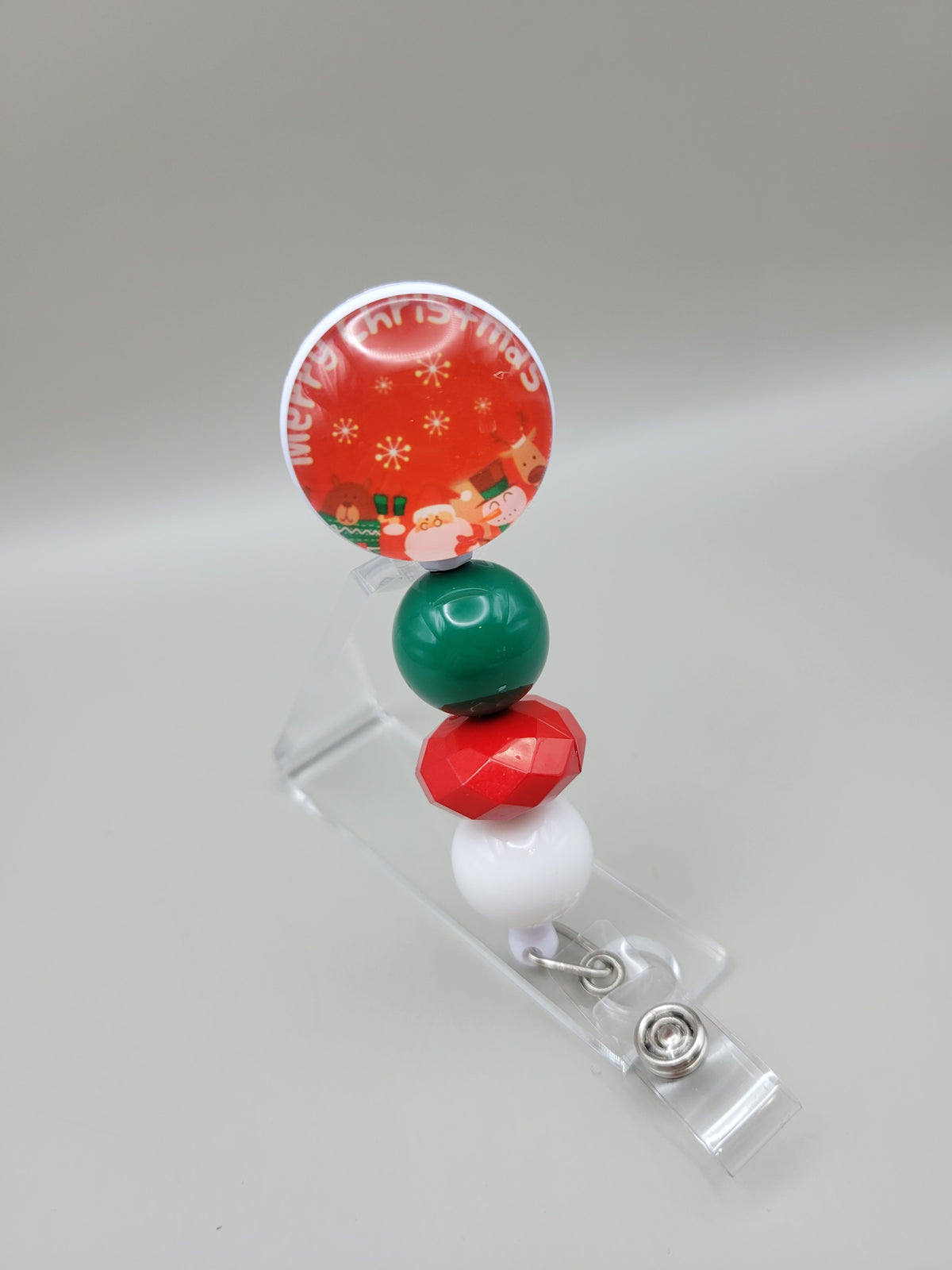 Red Merry Christmas Badge Reel