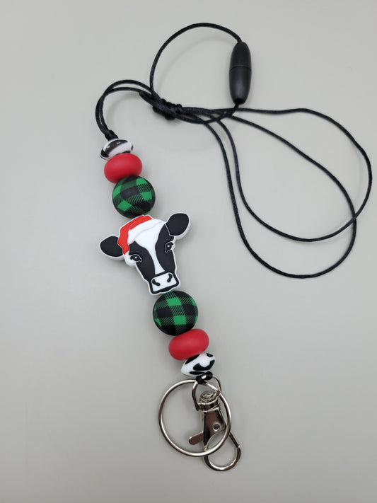 Christmas Cow Lanyard