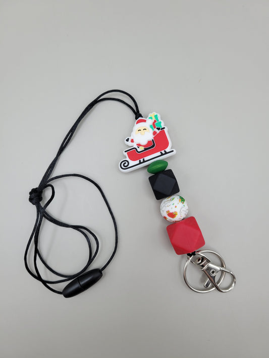 Santa Sleigh Lanyard