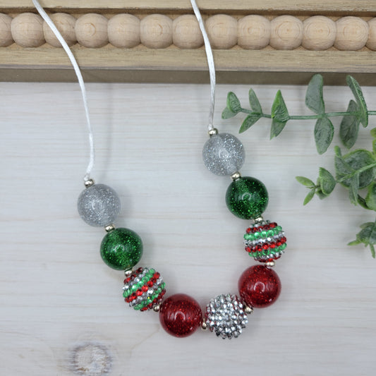 Christmas Sparkle Bubblegum Necklace (options)