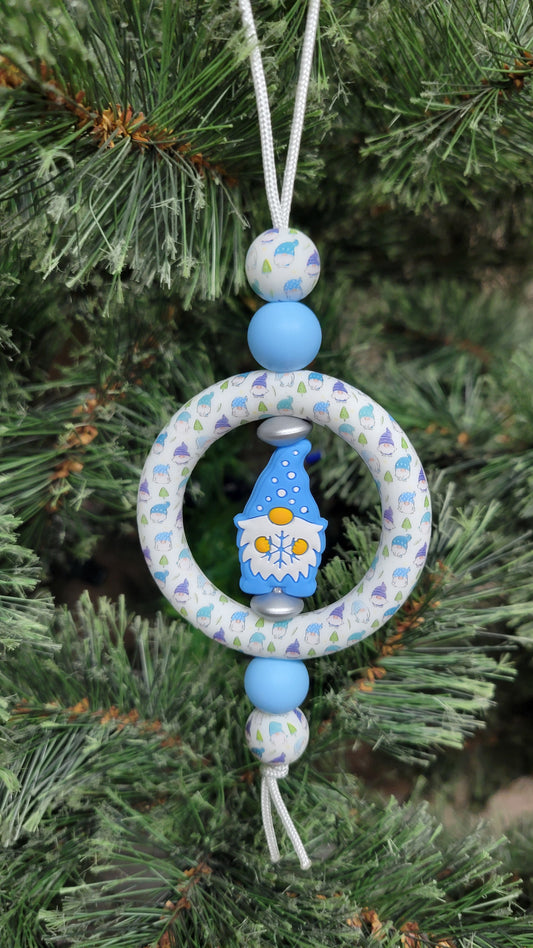 Blue Gnome Christmas Tree Ornament