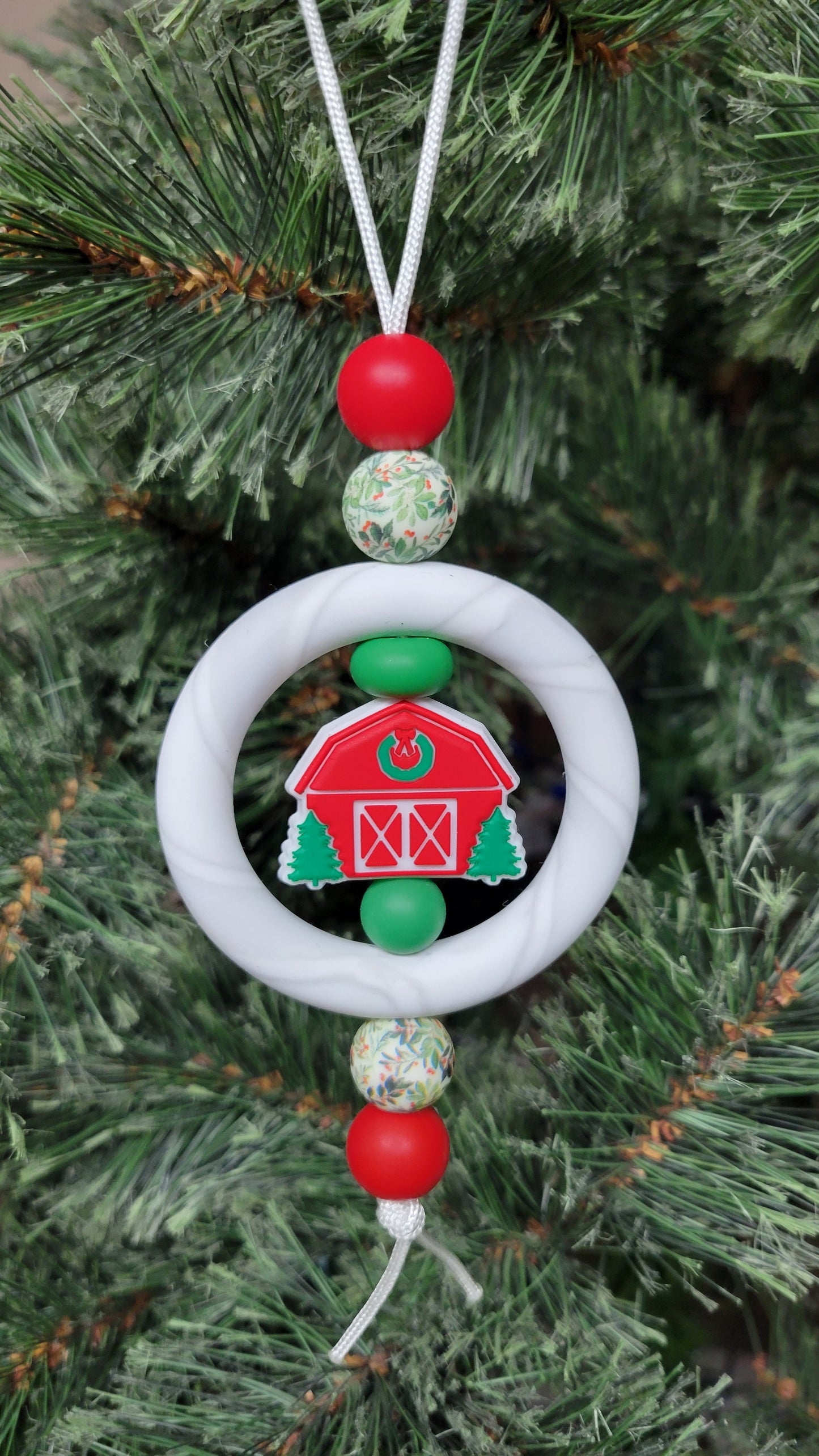 Barn Christmas Tree Ornament