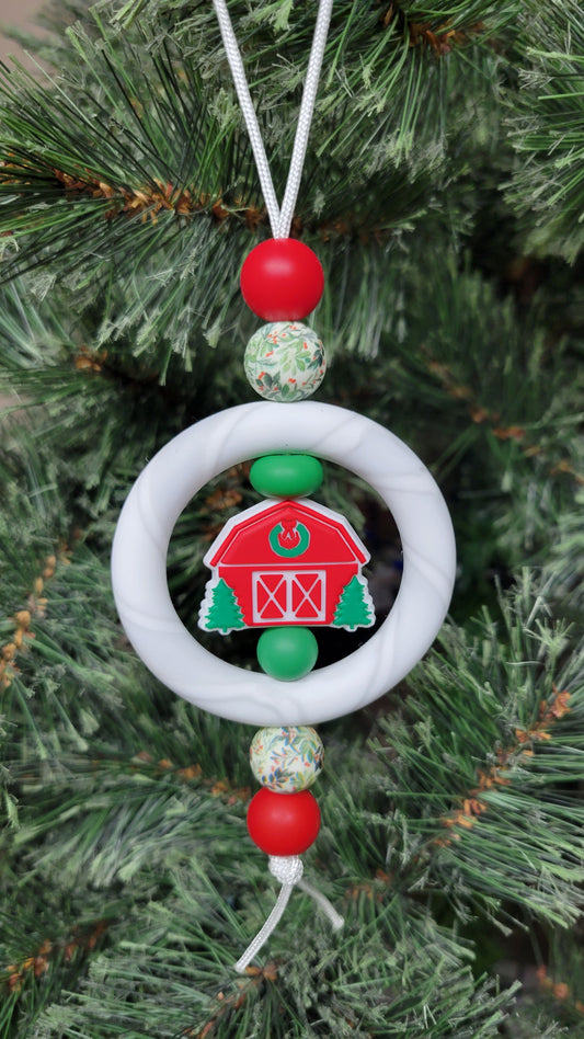 Barn Christmas Tree Ornament