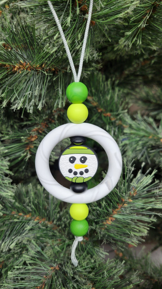Green Snowman Christmas Tree Ornament