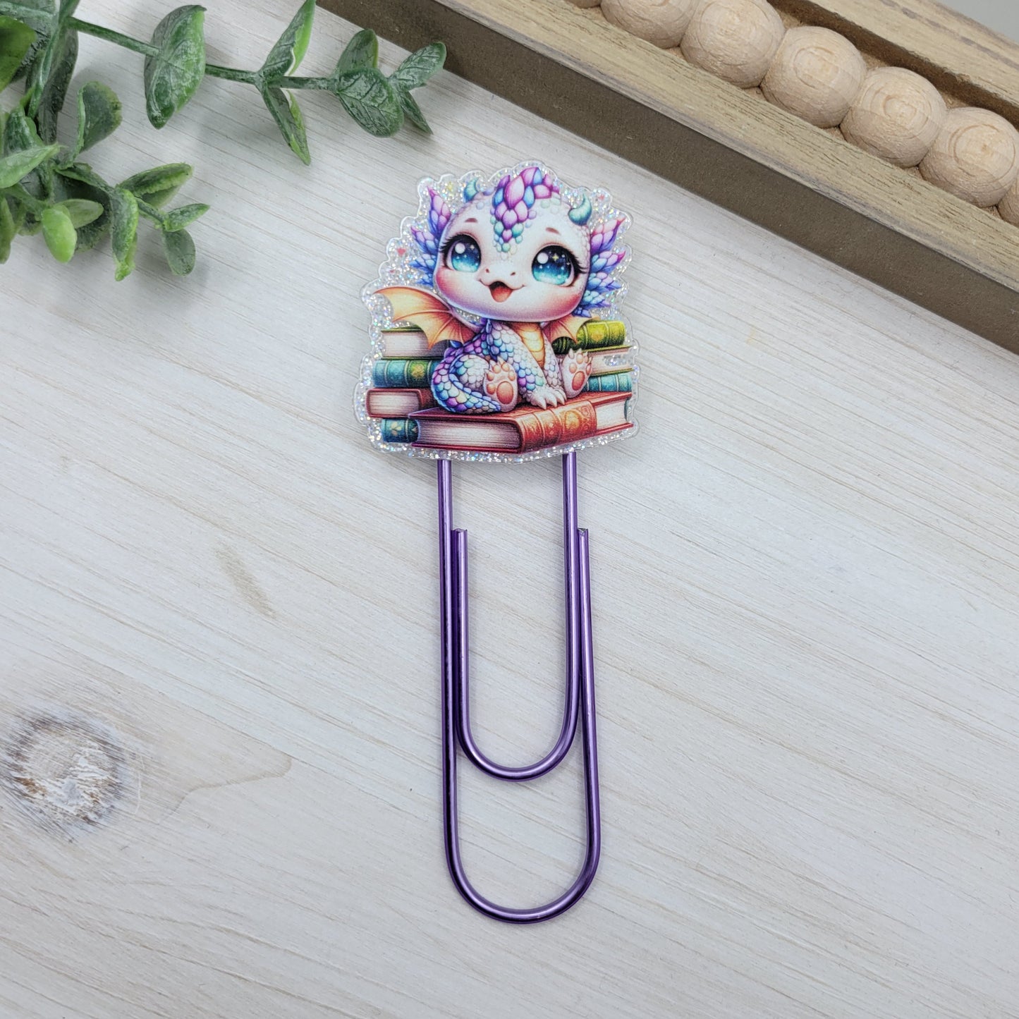 Glitter Baby Dragon Jumbo Paperclip