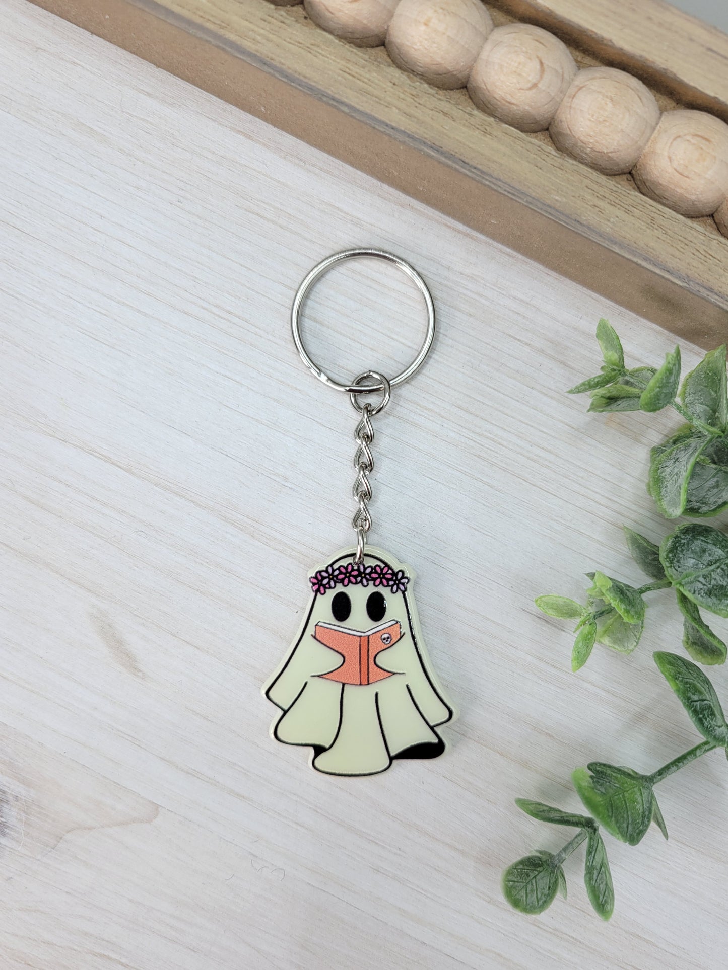 Bookish Ghost Keychain Charm