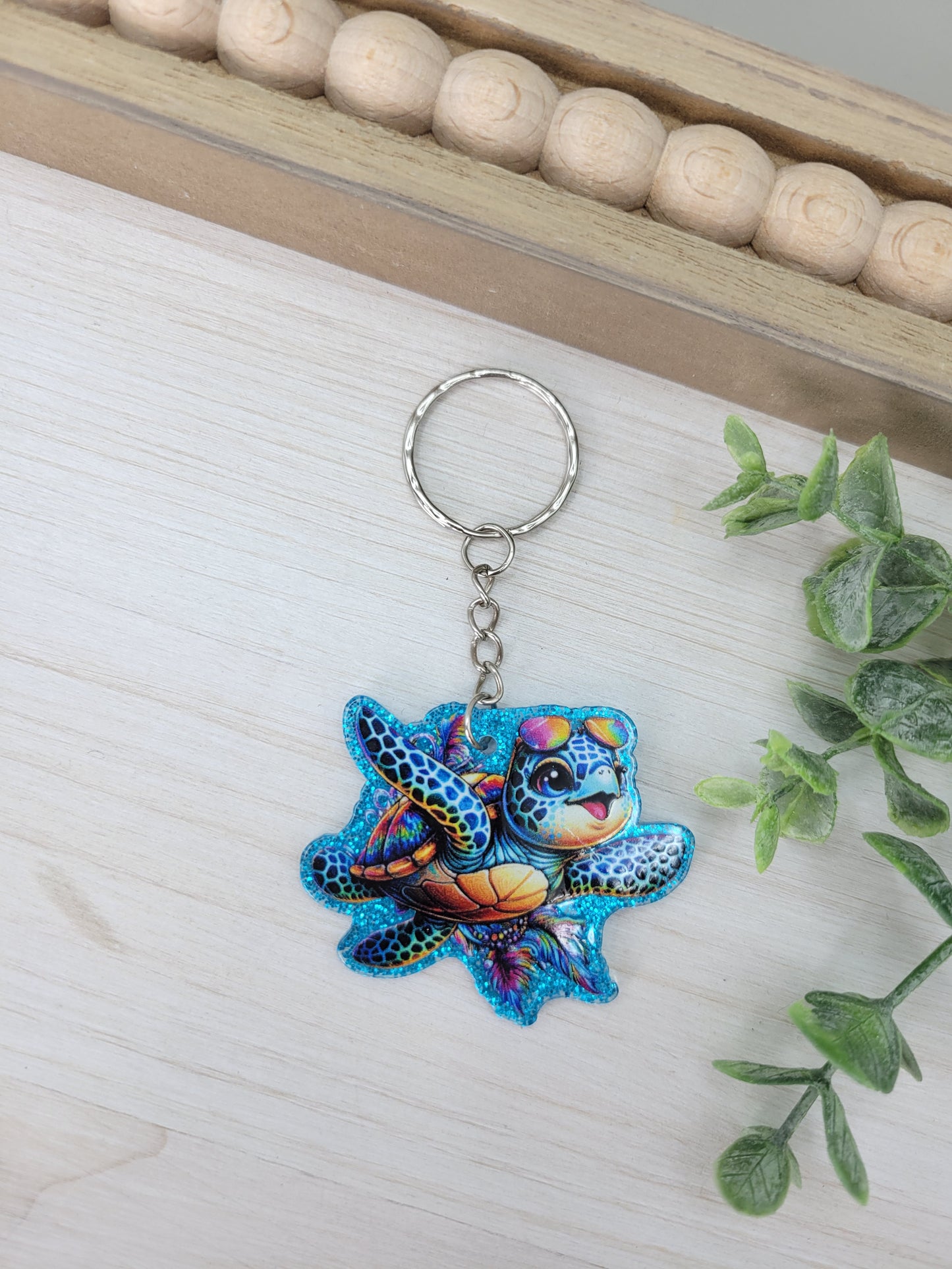 Sea Turtle Keychain Charm