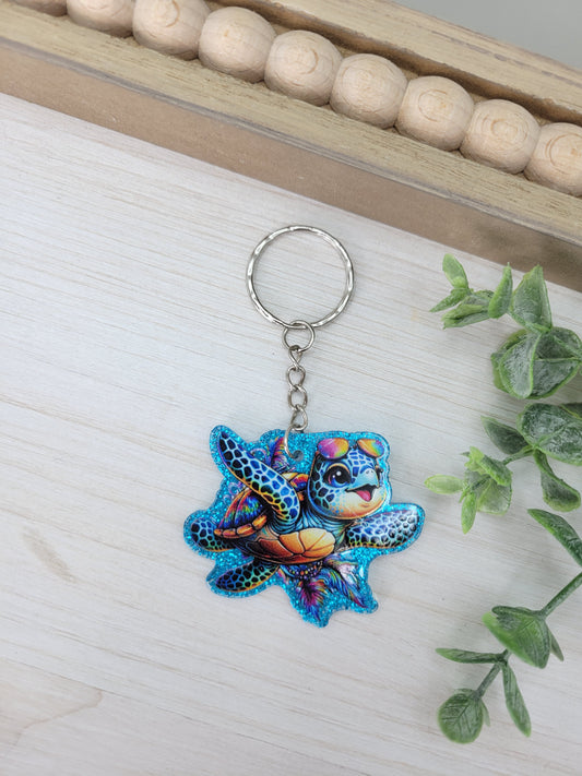 Sea Turtle Keychain Charm