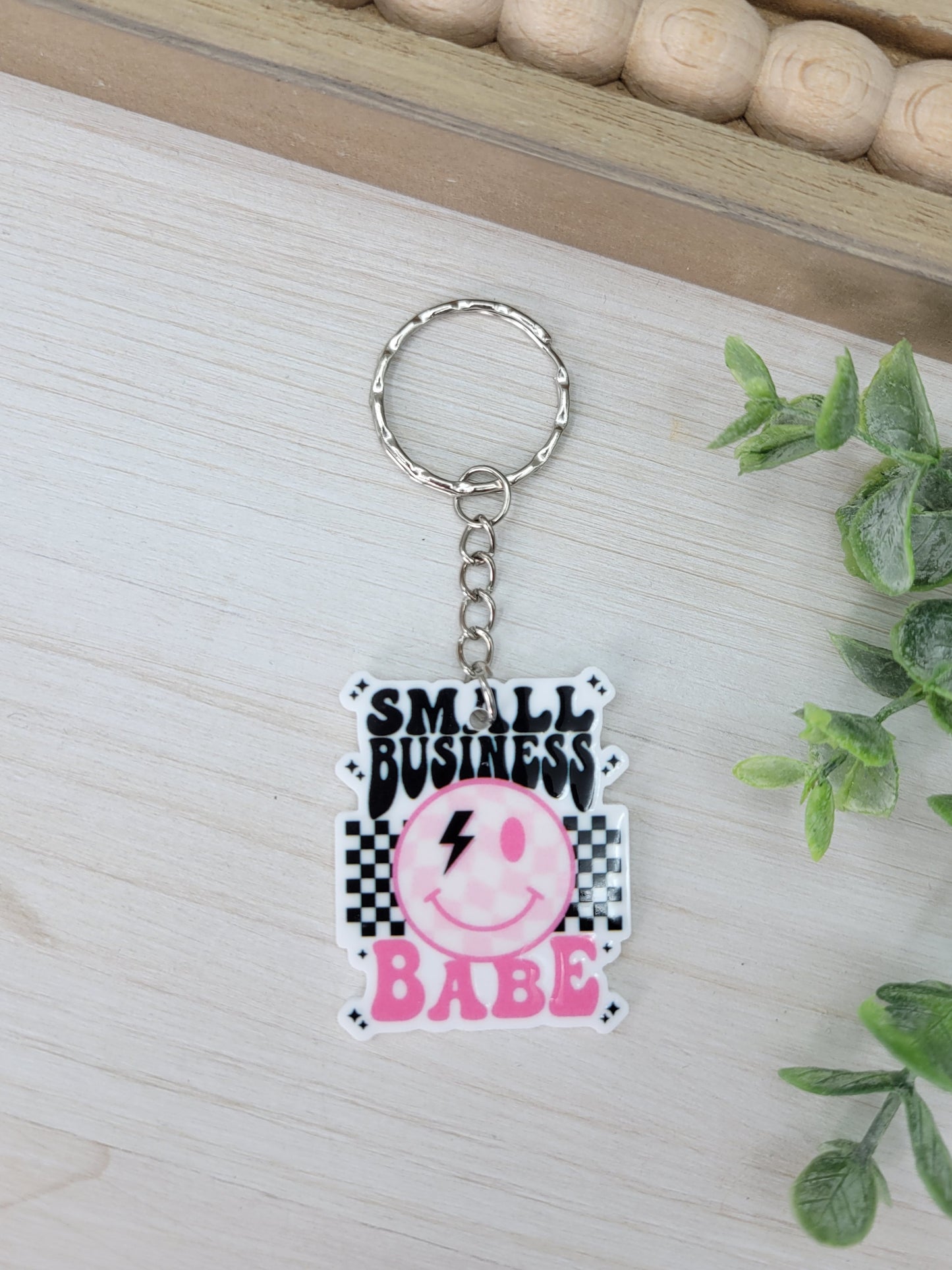 Small Business Babe Keychain Charm