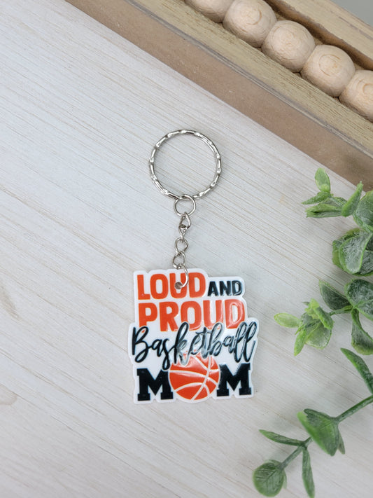 Basketball Mom Keychain Charm