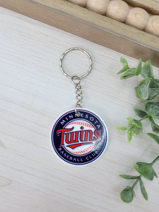 MN Baseball Keychain Charm