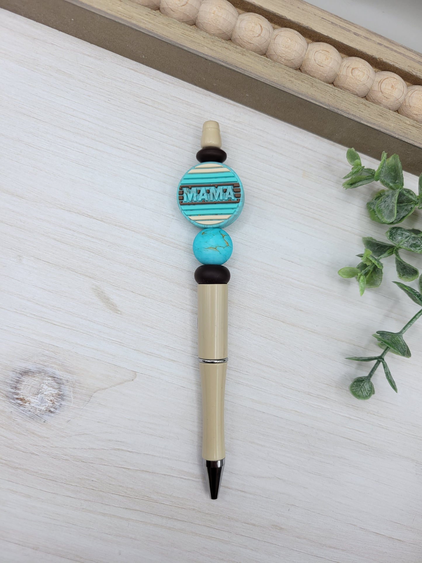 Tan/Teal Mama Pen