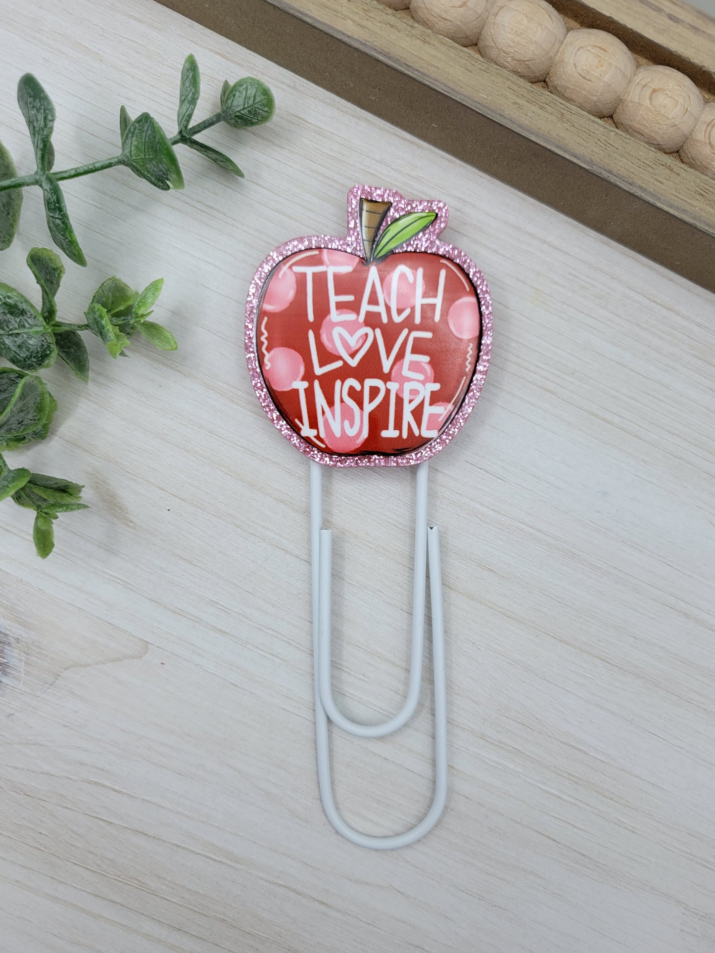 Teach Love Inspire Jumbo Paperclip