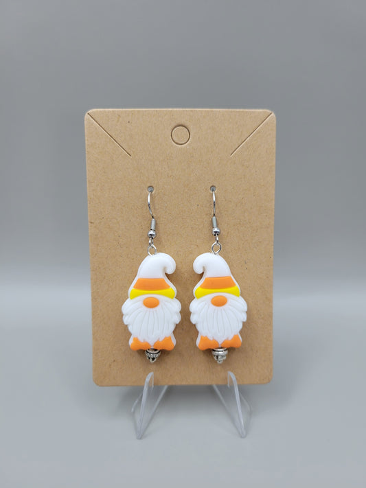 Candy Corn Gnome Earrings